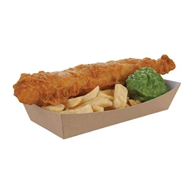Afbeelding van Colpac grote kraft voedselbakjes composteerbaar 22cm (250 stuks)
