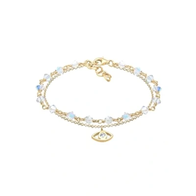Afbeelding van Elli EVIL EYE Layer Armband, Dames, Maat: 16, Gold