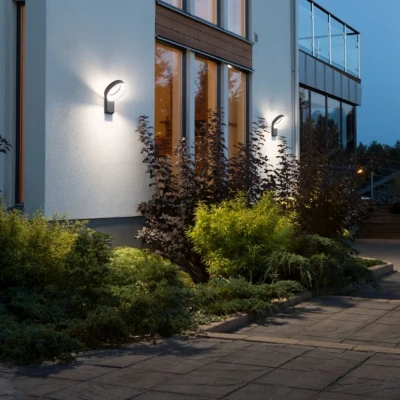 Afbeelding van Konstsmide Asti 7273 370 LED buitenlamp (wand) Energielabel: G (A G) 18 W Antraciet