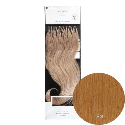 Afbeelding van Balmain Pre bonded Fill in Extensions Human Hair 50 st 40 cm 9G