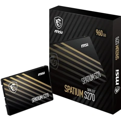 Afbeelding van MSI SPATIUM S270 SATA 2.5 960GB interne solid state schijf 2,5&quot; Seriële ATA III 3D NAND