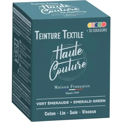 Afbeelding van Smaragdgroene textielverf, 350 g, alles in één, klaar voor gebruik kleding en high couture stoffen