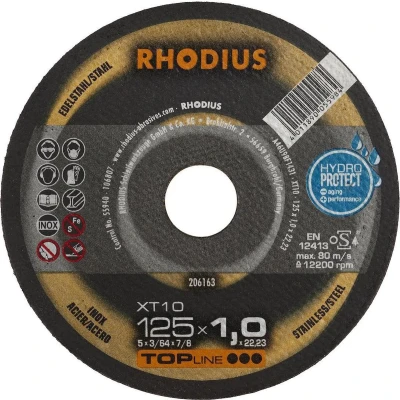 Afbeelding van Rhodius XT10 206163 Doorslijpschijf recht 125 mm 22.23 1 stuk(s)