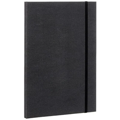 Afbeelding van Bigso Box of Sweden A4 documentenmap met elastiekjes, documentenorganizer van vezelplaat en papier in linnenlook, map voor documenten, mappen, losse vellen enz., zwart