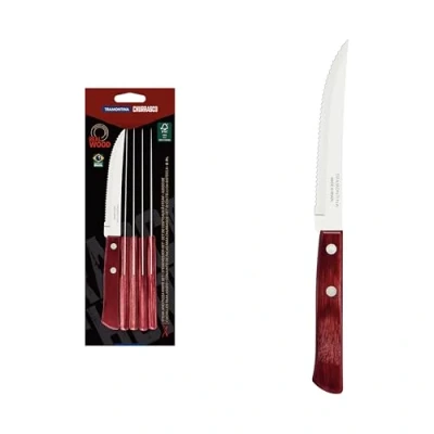 Afbeelding van Tramontina Churrasco steakmessenset 6 delig rood