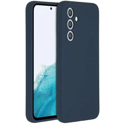 Afbeelding van Accezz Hoesje Geschikt voor Samsung Galaxy A54 (5G) Siliconen Liquid Silicone Backcover Donkerblauw