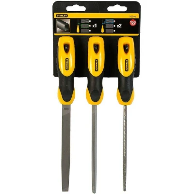 Image de STANLEY 0 22 445 set de limes bastard 150mm 3 pieces