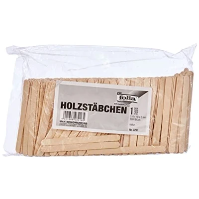 Afbeelding van Folia 2291 houten stokken (500 stuks), 114 x 10 2 mm, naturel