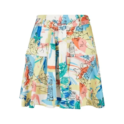Afbeelding van Urban Classics AOP Minirok, Dames, Maat: XS, Softyellowvacation