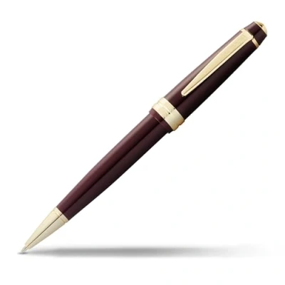 Afbeelding van Cross Bailey Light Balpen (lijndikte F, inktkleur: zwart, met geschenkverpakking) rode lak gouden beslag