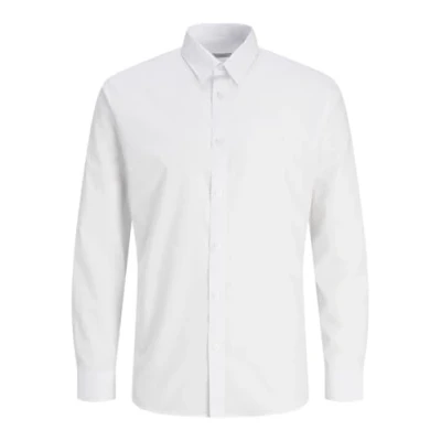 Afbeelding van JJ REBEL JREBGAVIN SOLID SHIRT LS NOOS Heren Overhemd White