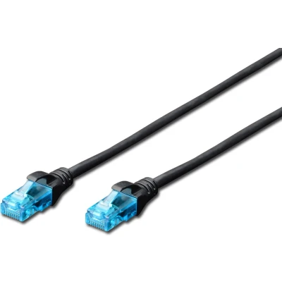 Afbeelding van Digitus DK 1512 050/BL RJ45 Netwerkkabel, patchkabel CAT 5e U/UTP 5.00 m Zwart Verdraaide paren 1 stuk(s)