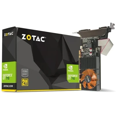 Image de ZOTAC GeForce GT 710 Carte graphique GF 2 Go DDR3 PCIe 2.0 profil bas DVI, HDMI, VGA