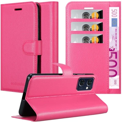 Afbeelding van Cadorabo Hoesje geschikt voor Oppo FIND X5 LITE / Reno7 5G in KERSEN ROZE Beschermhoes met magnetische sluiting, standfunctie en kaartvakje Book Case Cover Etui