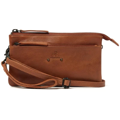 Afbeelding van dR Amsterdam Tampa Shoulderbag/Clutch camel Damestas
