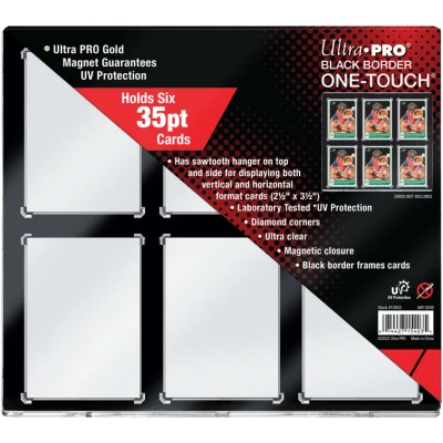 Afbeelding van Ultra Pro 6 Kaart Magnetische Houder met Zwarte Rand UV ONE TOUCH
