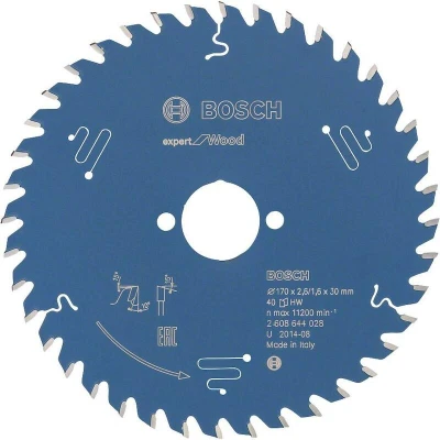 Afbeelding van Bosch Accessories Expert for Wood 2608644028 Cirkelzaagblad 170 x 30 1.6 mm Aantal tanden: 40 1 stuk(s)