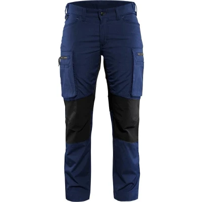 Afbeelding van Blaklader Dames Service werkbroek Stretch 7159 1845 Vrouwen Navy/Zwart 38