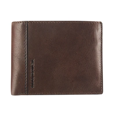 Afbeelding van Maverick Leren Billfold portemonnee Brown RFID