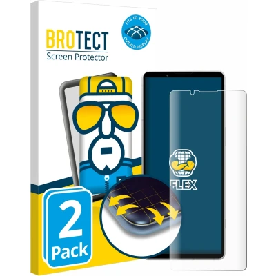 Afbeelding van BROTECT Screenprotector voor Sony Xperia 5 V Folie Beschermfolie transparant volledig dekking (2 Stuks)