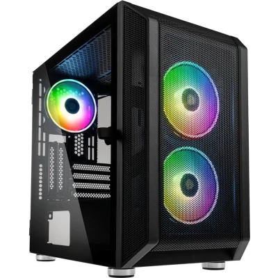 Afbeelding van Kolink CITADEL MESH RGB Micro tower Gaming behuizing Zwart