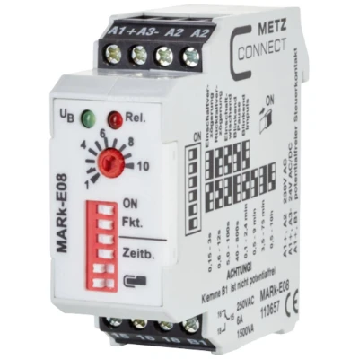 Afbeelding van Metz Connect 110657 MARk E08 Tijdrelais Multifunctioneel 230 V/AC 1 stuk(s) 1x wisselcontact
