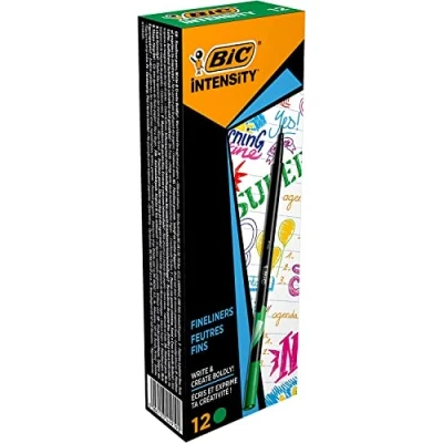 Afbeelding van Fineliner Bic Intensity 0.4mm groen Omdoos a 12 stuk stuks
