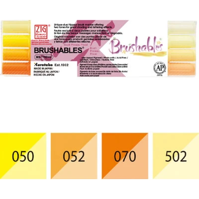 Afbeelding van Zig Brushables Yellow 4 colors set