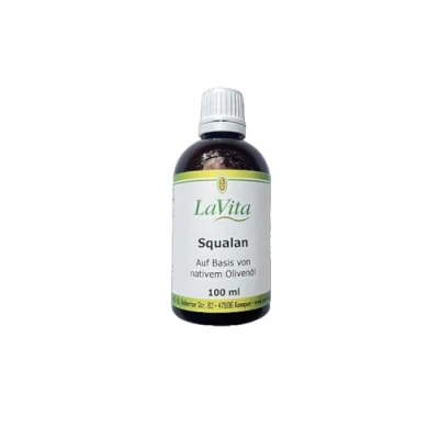 Afbeelding van LaVita Squalan Verzorgingsolie 100 ml, veganistisch, op basis van olijfolie eerste persing, geurvrije hydraterende olie, 100% plantaardig, hydraterend met diepe werking voor de droge huid