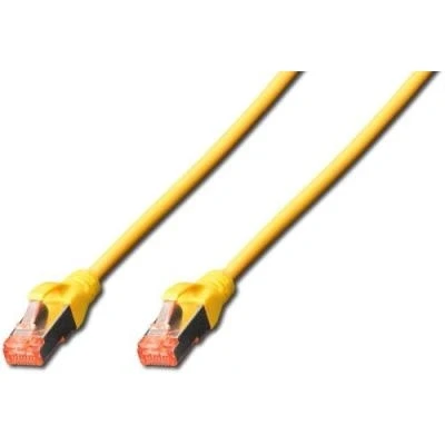 Image de Digitus DK 1644 050/Y RJ45 câble réseau, patch CAT 6 S/FTP 5.00 m jaune sans halogène, torsadé par paire, avec cliquet dencastrement, ignifuge