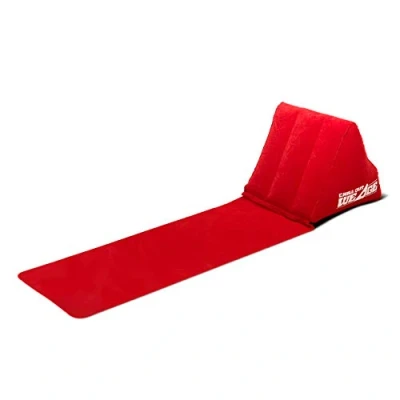 Afbeelding van CKB LTD Chill Out Luchtbed Campingstoel Wedge opblaasbare ligstoel Rood Blauw strandstoel 1 persoons volwassen luchtbedden kampeerstoel vouwstoel stoel slaapmatje