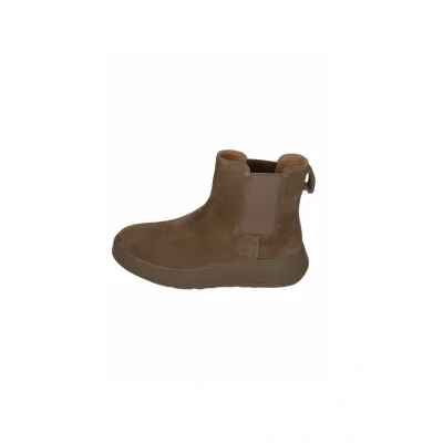 Afbeelding van FitFlop F Mode Suede Flatform Chelsea Boots GRIJS Maat 37