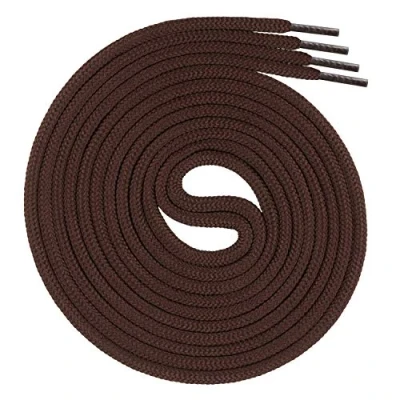 Afbeelding van Swissly Ronde veters ca. 4,5 mm diameter voor werkschoenen, trekkingschoenen, wandelschoenen, laarzen, polyester veters, lengte 70 220 cm, Bruin