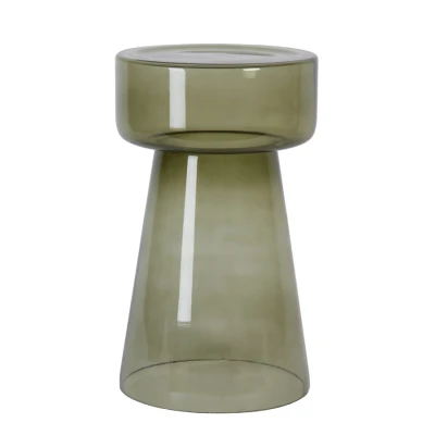 Afbeelding van Light&amp;living Bijzettafel Ø30x50 cm DAKWA glas grijs groen