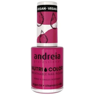 Afbeelding van Andreia Professional NutriColor Nagellak, veganistisch, ademend, NC19 roze, 10,5 ml