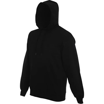 Afbeelding van Fruit of the Loom Hoody S M L XL 2XL 3XL 4XL 5XL ook meerdere kleurensets, zwart.