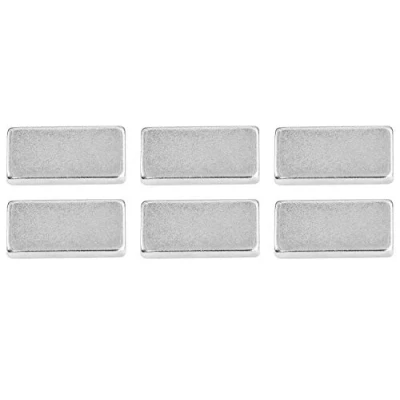 Afbeelding van Connex DY7100008 Set van 6 rechthoekige neodymium magneten 20 x 10 3 mm extra sterke magneet 4 kg hechtkracht voor thuis, werkplaats en vrije tijd