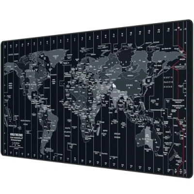 Afbeelding van Anpollo muismat XL (900x400x3mm) Multifunctionele gaming XXL groot bureaukussen Antislip textuuroppervlak voor computer Kantoor Gamer Map World