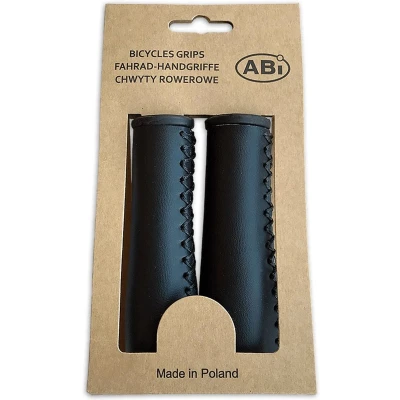 Afbeelding van Abi Handvatten 120 Mm Kunstleer Zwart Per Set