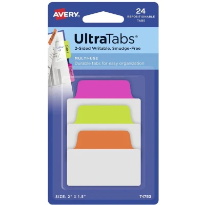 Afbeelding van Avery Zweckform Plakindex 74753 Neon groen, oranje, pink