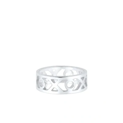 Afbeelding van Elli XOXO Ring silvercoloured, Dames, Maat: 54, Silver coloured