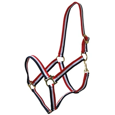 Afbeelding van QHP Halster rood/wit/blauw
