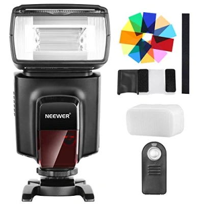 Afbeelding van Neewer TT560 Speedlite Flash Kit met 12 kleur en IR filters, draadloze afstandsbediening voor Canon Nikon Panasonic Olympus camera andere DSLR camera&#039;s, harde diffuser