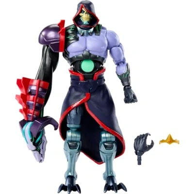 Afbeelding van Masters of the Universe: Revolution Masterverse Skeletor verzamelfiguur met 30 gewrichten en beweegbare armen Techno Havoc speelgoed MOTU HYC46