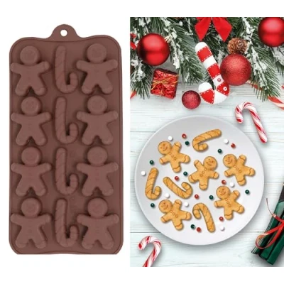 Afbeelding van Fiestas Guirca Siliconen koekjesvorm gingerbread man 1 stuks bruin