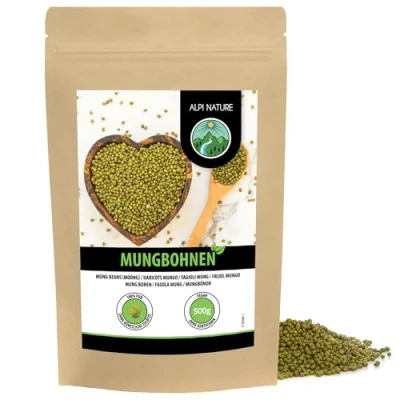 Afbeelding van mungbonen (500 g), natuurlijke mungbonen, zonder additieven, veganistisch
