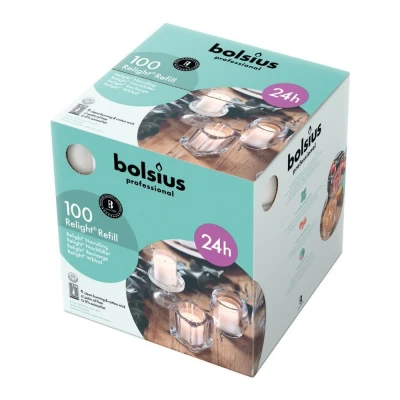 Afbeelding van Bolsius Relight Transp 100stuks