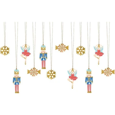 Afbeelding van Gift tags Nutcracker mix 12 stuks