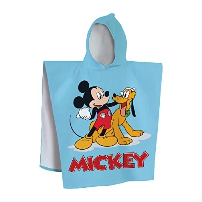 Afbeelding van Disney Mickey Mouse Poncho Blue 60 x 120 cm Katoen