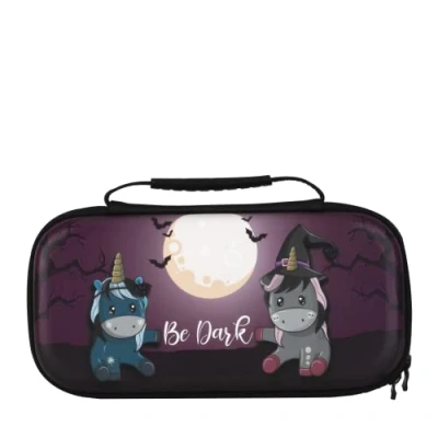Image de Housse de protection pour Nintendo Switch Konix Edition Unik Be Dark Licorne Noir